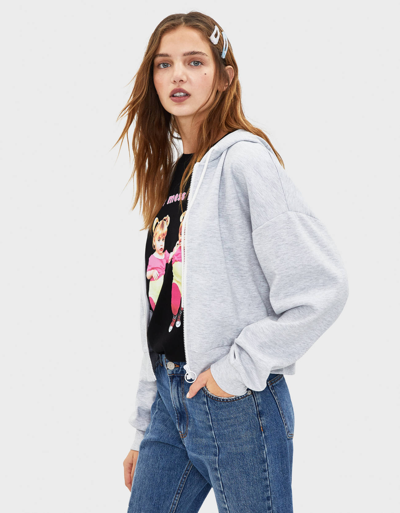 Bershka Kapüşonlu ceket 2 Bershka Kapüşonlu ceket 3