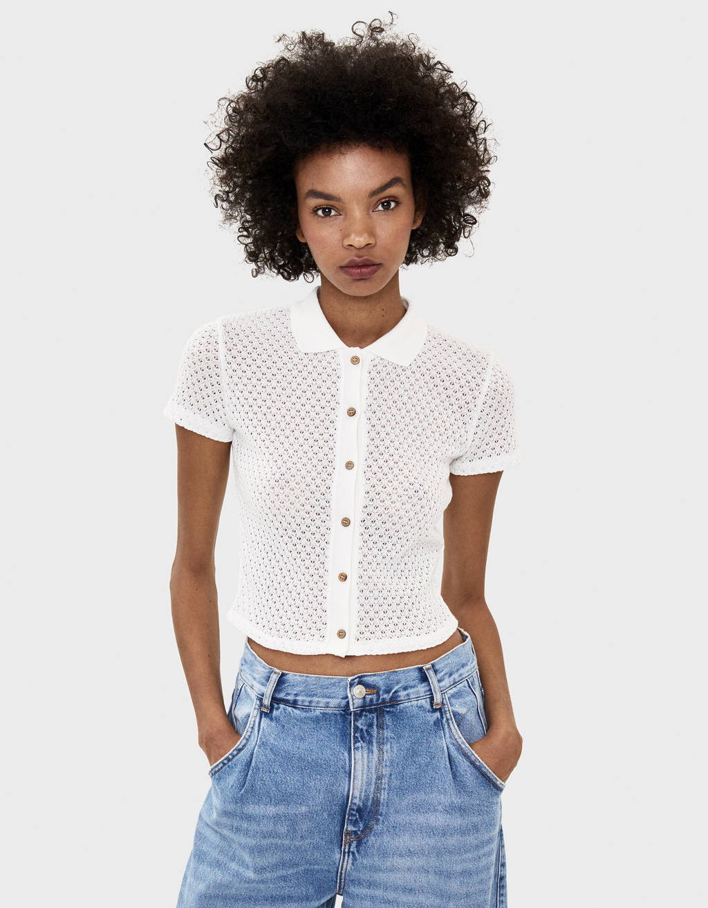 t shirt pointelle