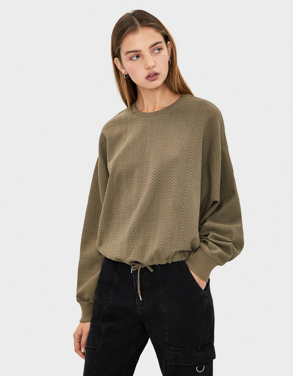 fitted sweatshirt womens