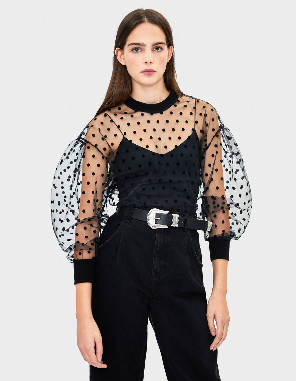 Polka dot mesh sweater - Accessories 