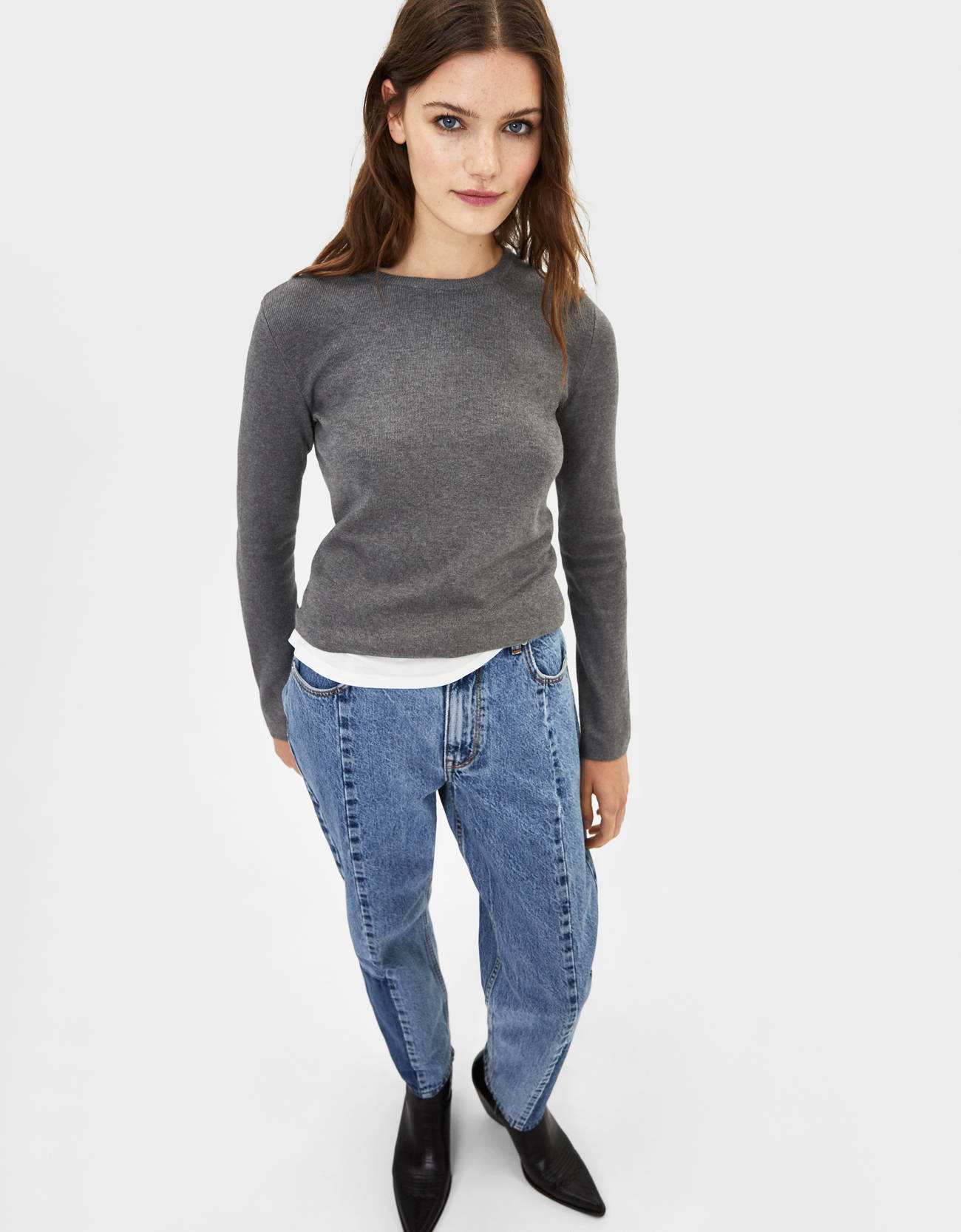 Bershka Bisiklet yaka kazak 0 Bershka Bisiklet yaka kazak 1
