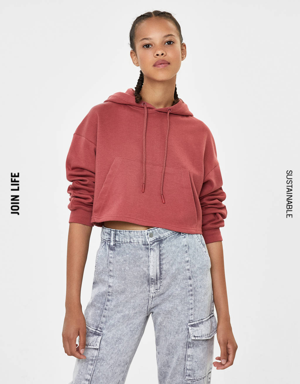 bershka join life hoodie