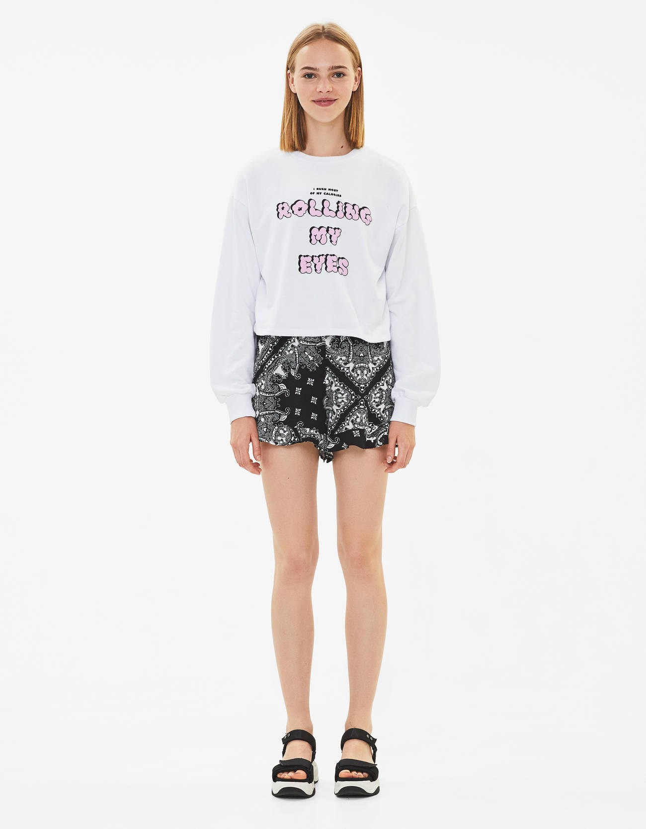 Bershka Baskılı sweatshirt 6 Bershka Baskılı sweatshirt 7