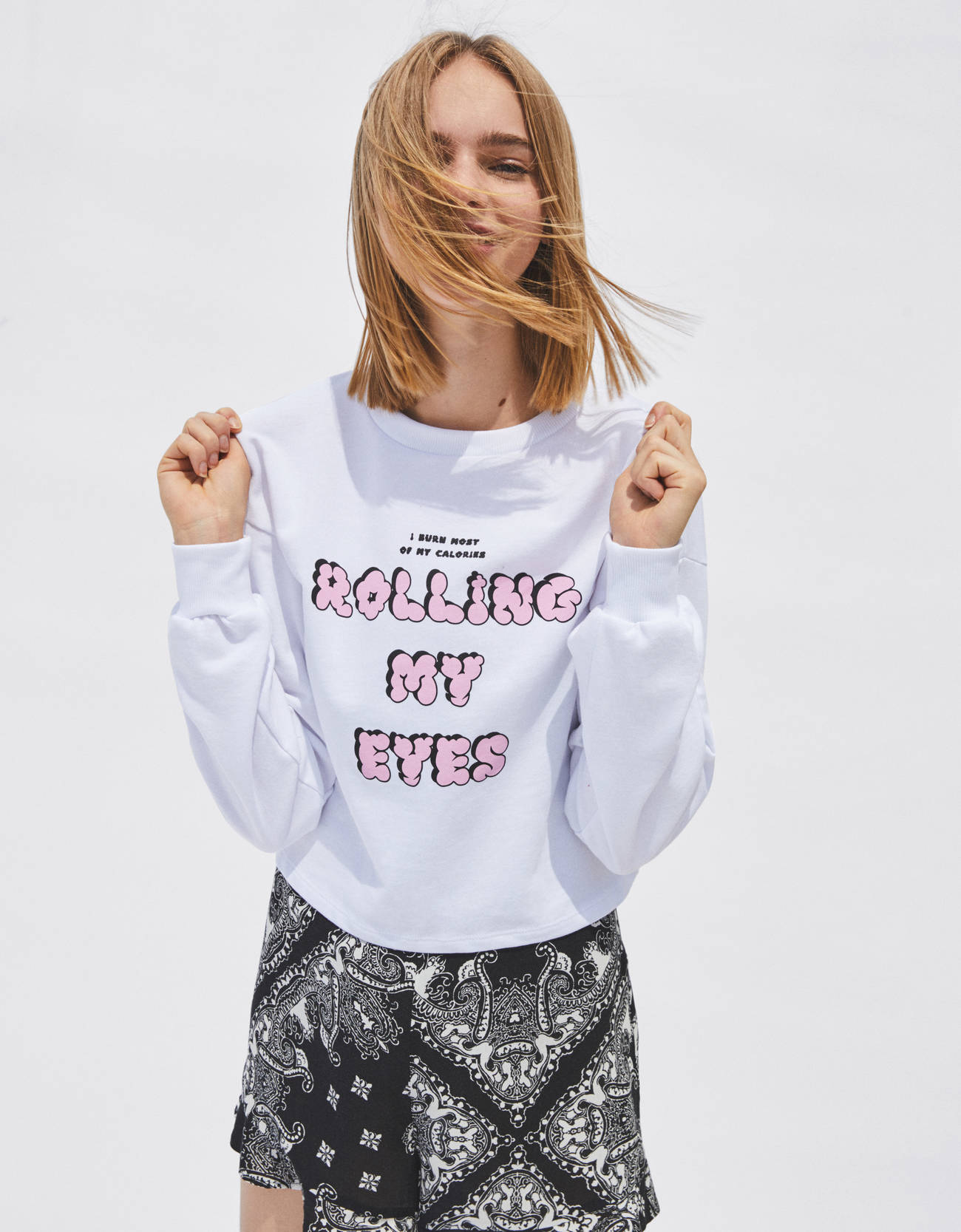 Bershka Baskılı sweatshirt 0 Bershka Baskılı sweatshirt 1