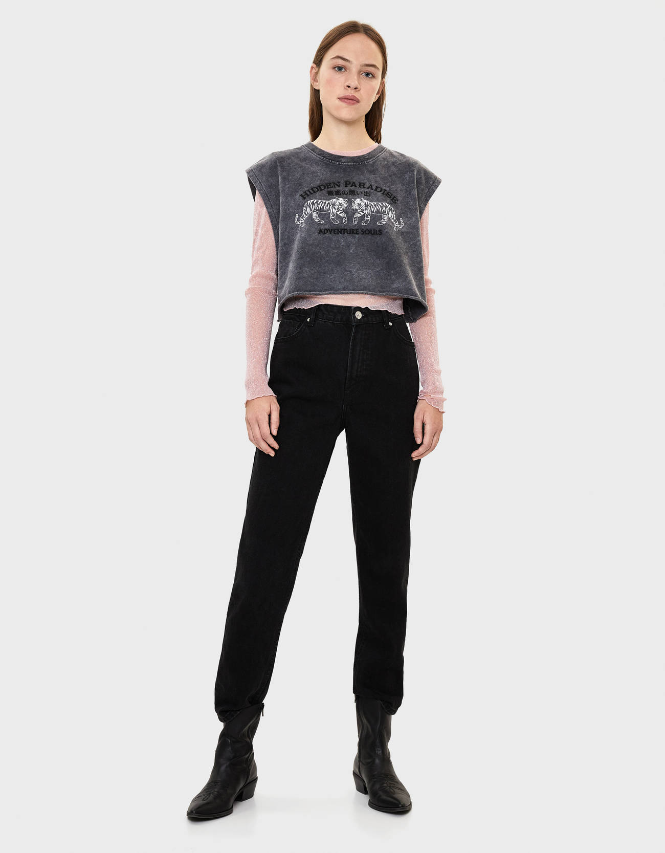 Bershka Desenli kolsuz kazak 4 Bershka Desenli kolsuz kazak 5