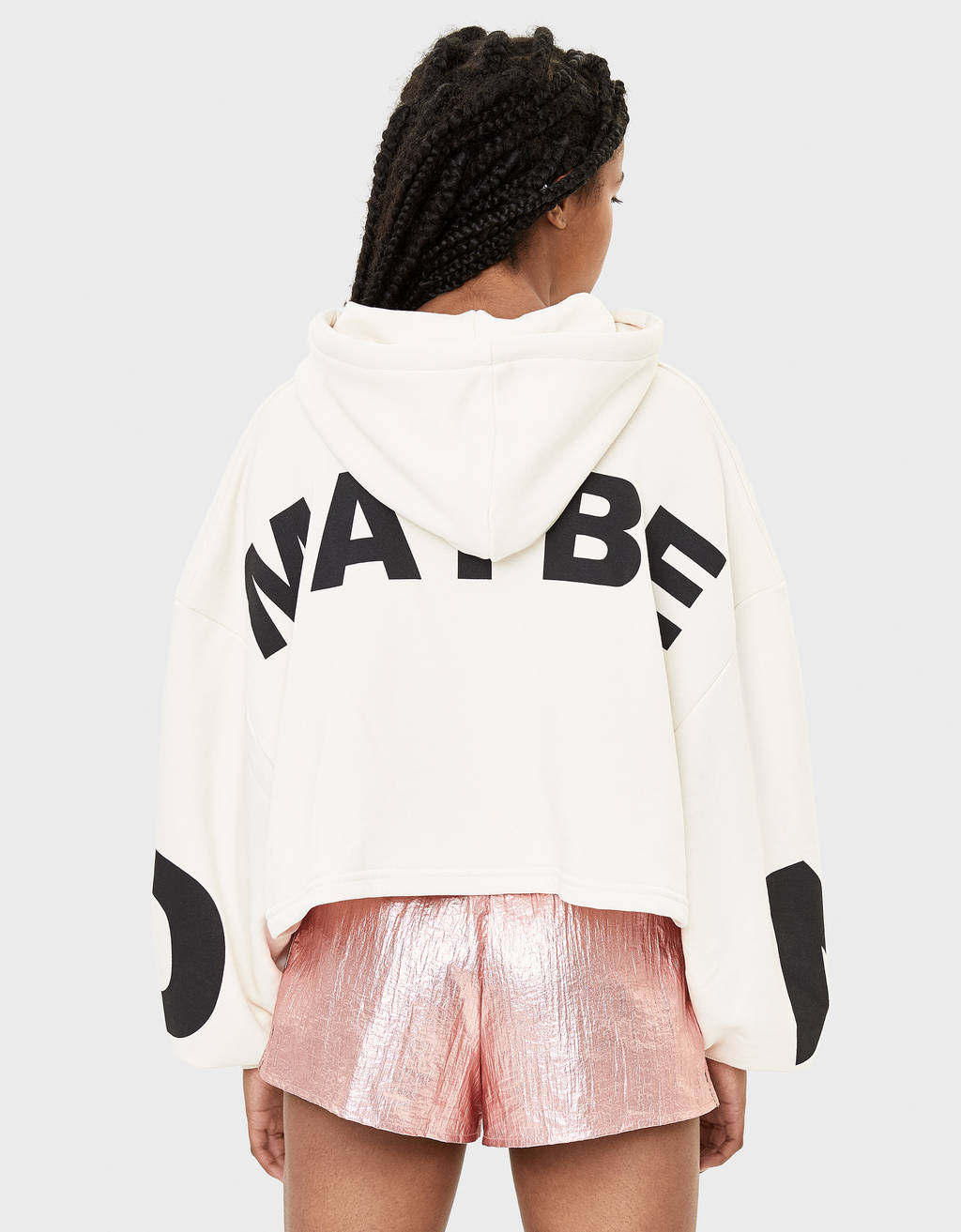 bershka cropped hoodie