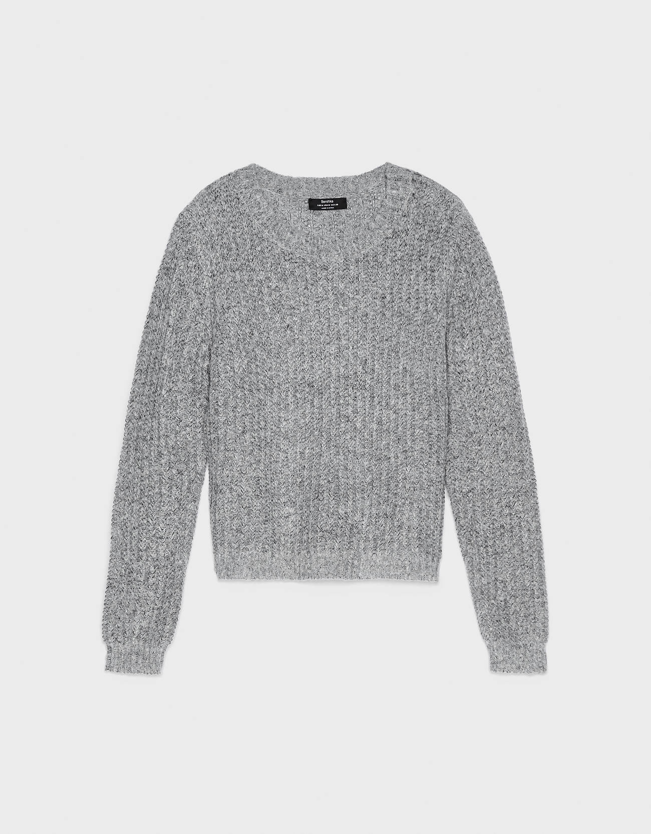 Bershka Fitilli kırçıllı kazak 0 Bershka Fitilli kırçıllı kazak 1