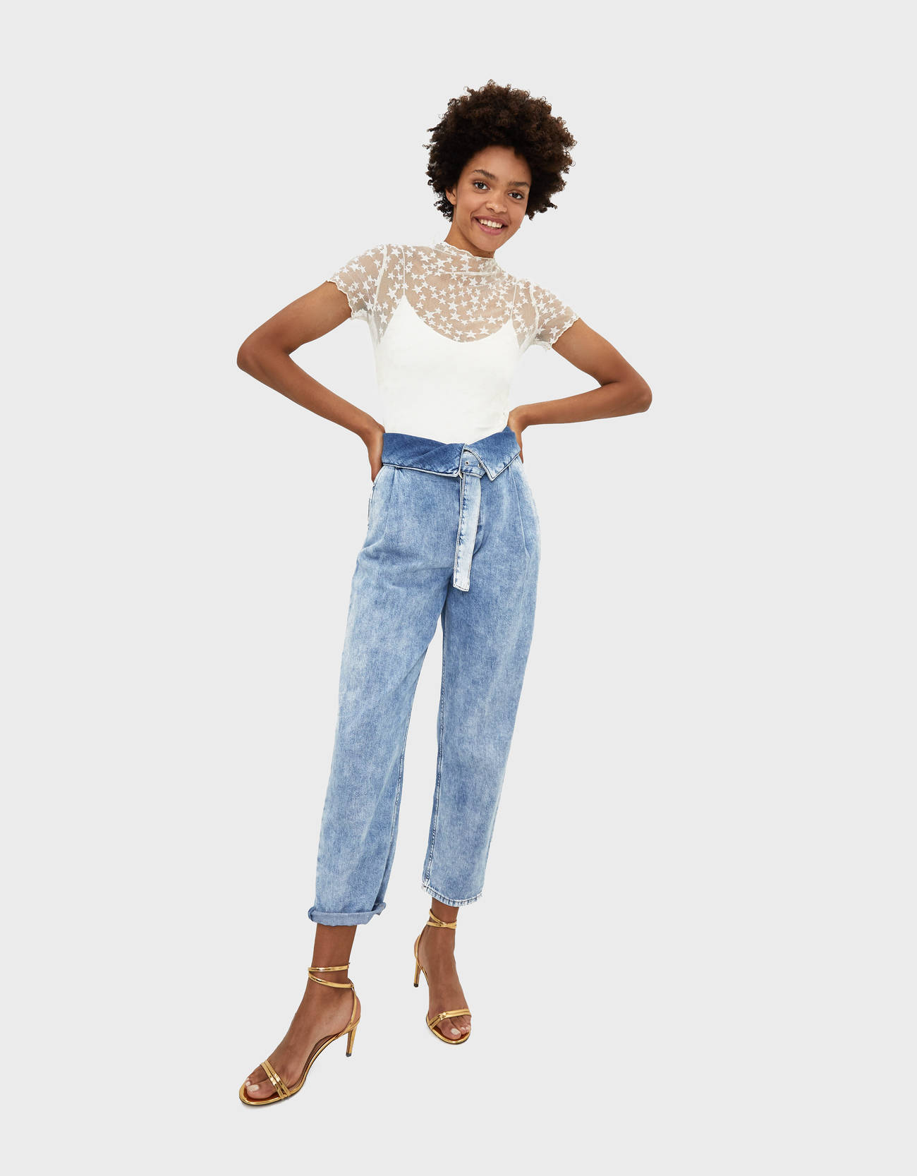 Bershka Puantiye desenli fileli t-shirt 10 Bershka Puantiye desenli fileli t-shirt 11