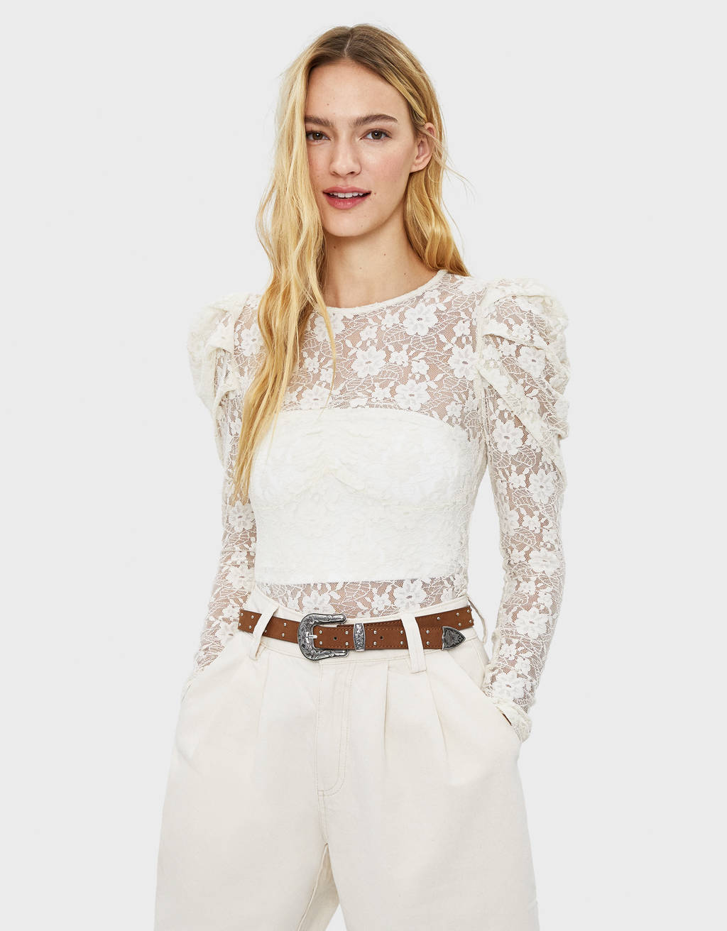 maglia trasparente bershka