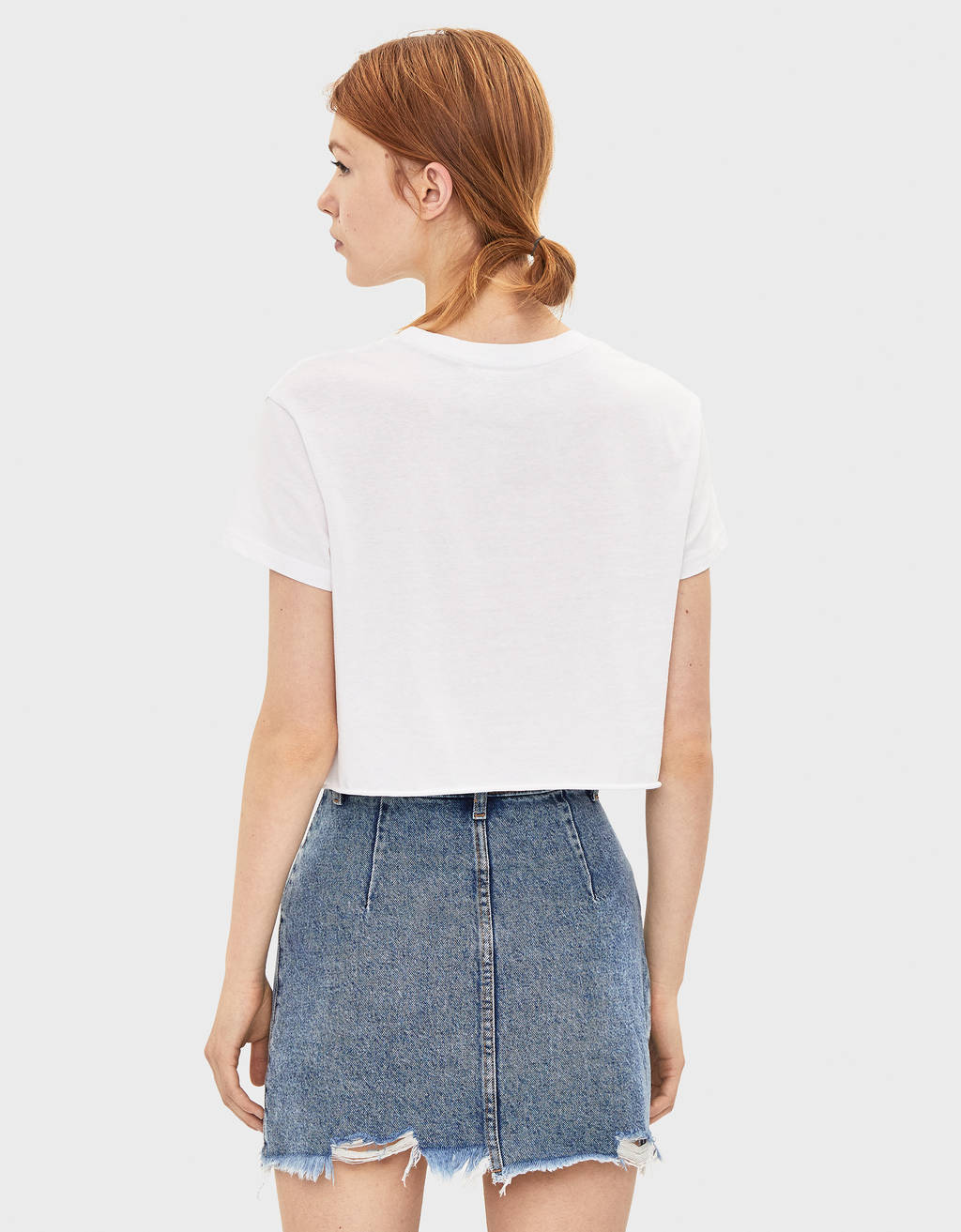 bershka white cargos