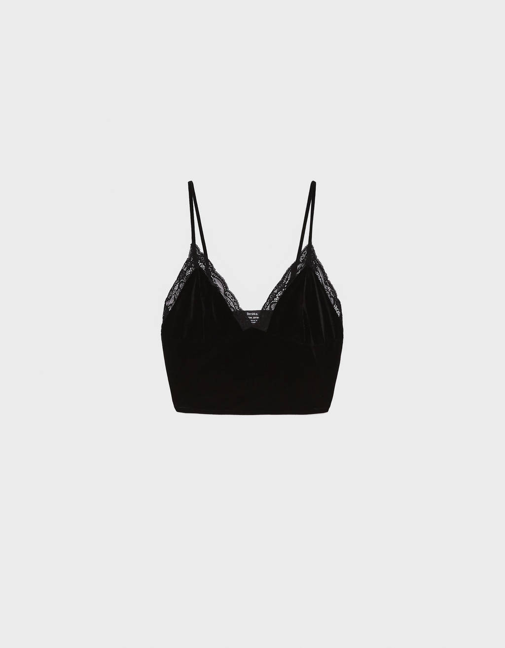 bralette negro bershka