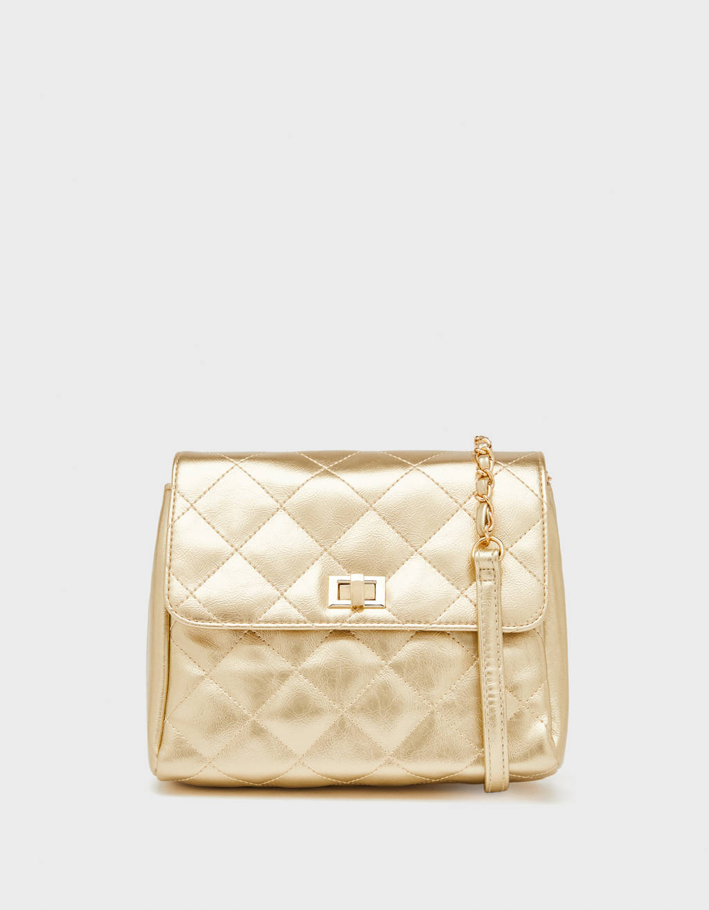 Quilted Handbag With Chain Detail Denim Bershka Albania Quilted Handbag With Chain Detail