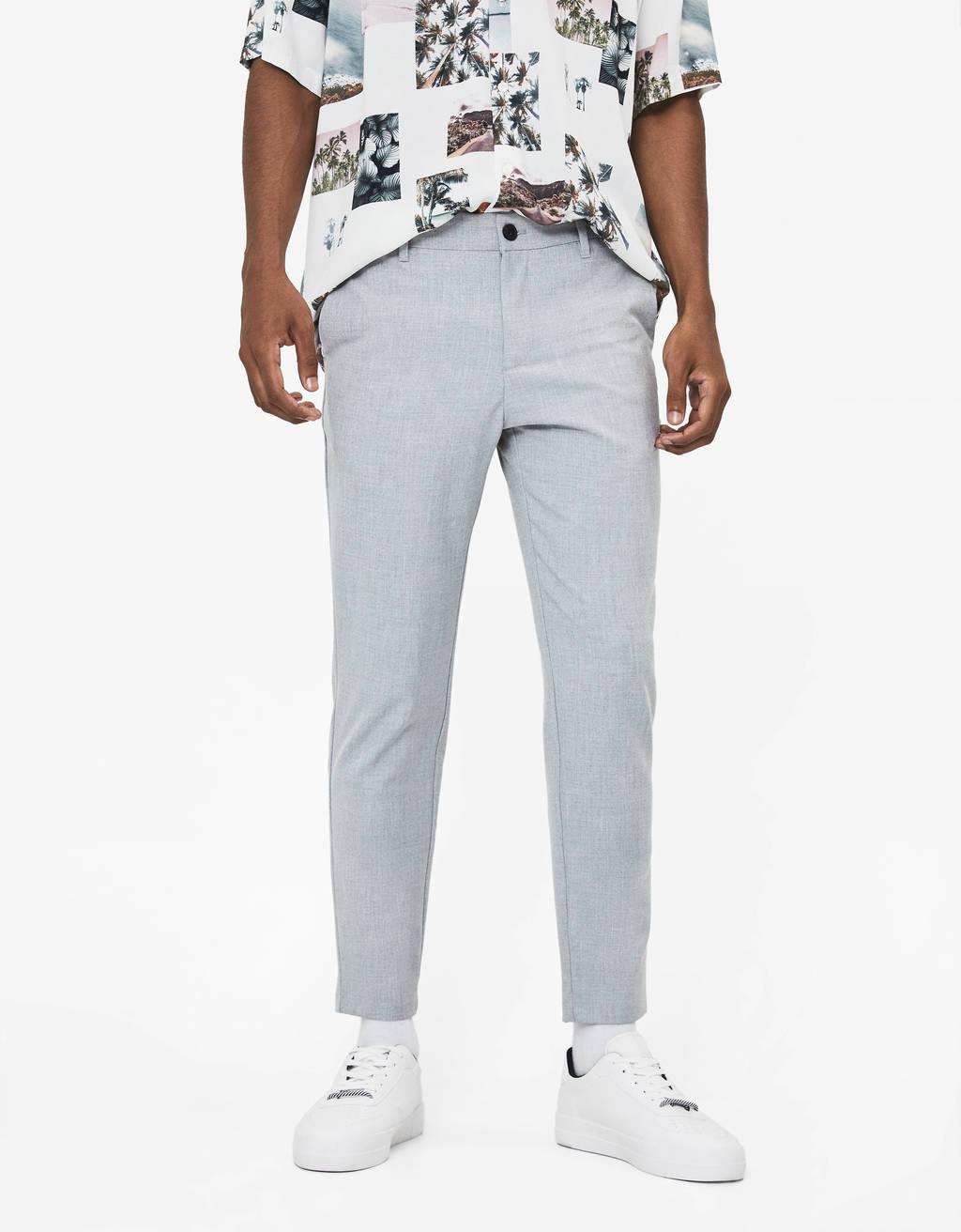 skinny fit cropped pants