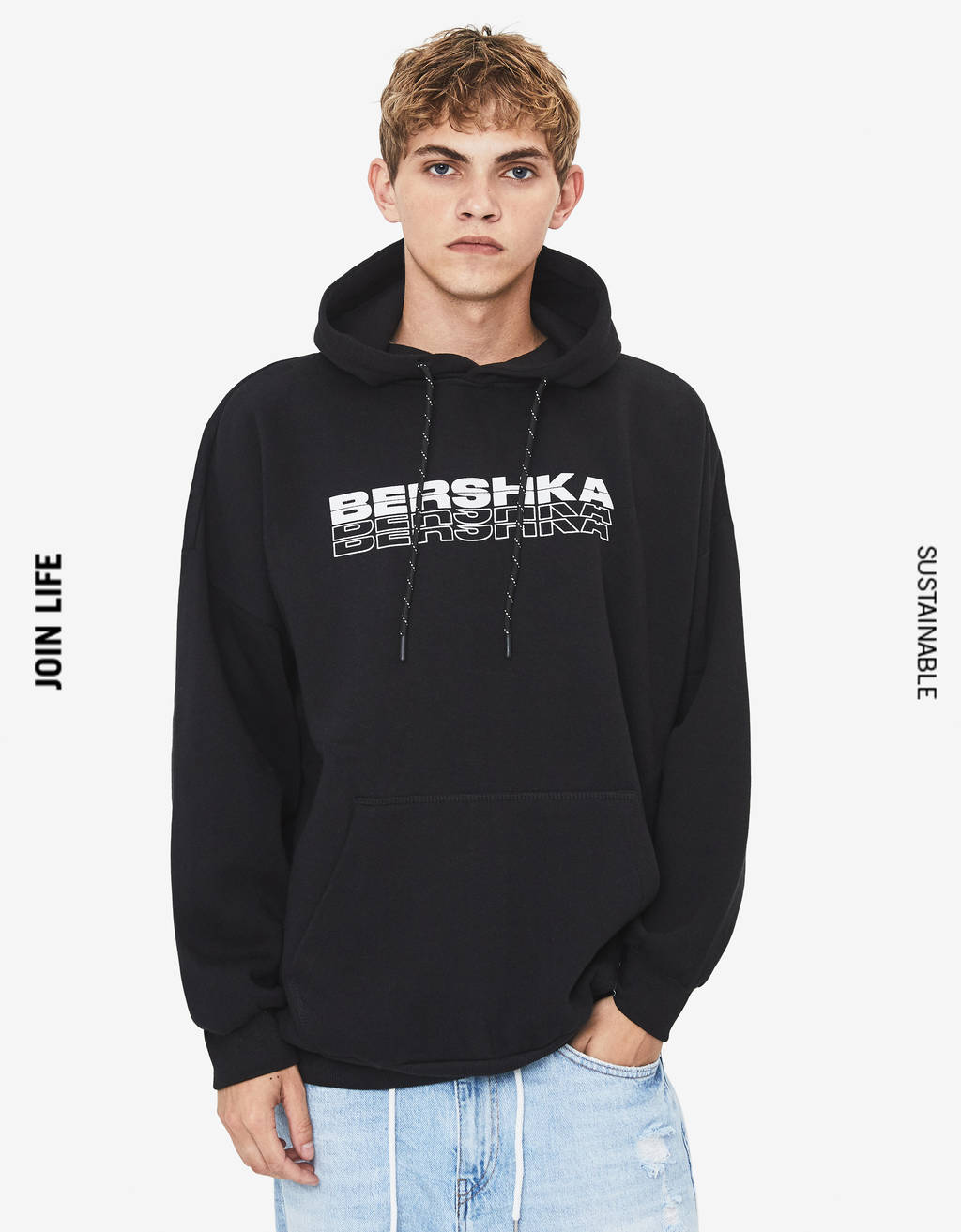 bershka join life hoodie