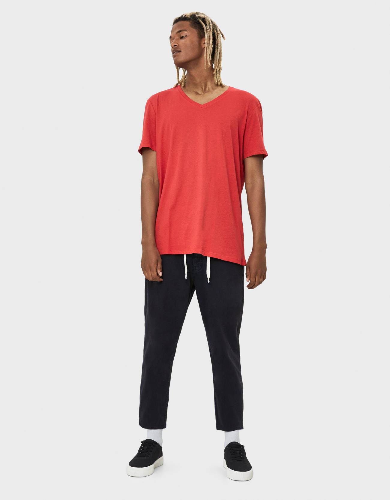 Bershka V yaka t-shirt 4 Bershka V yaka t-shirt 5