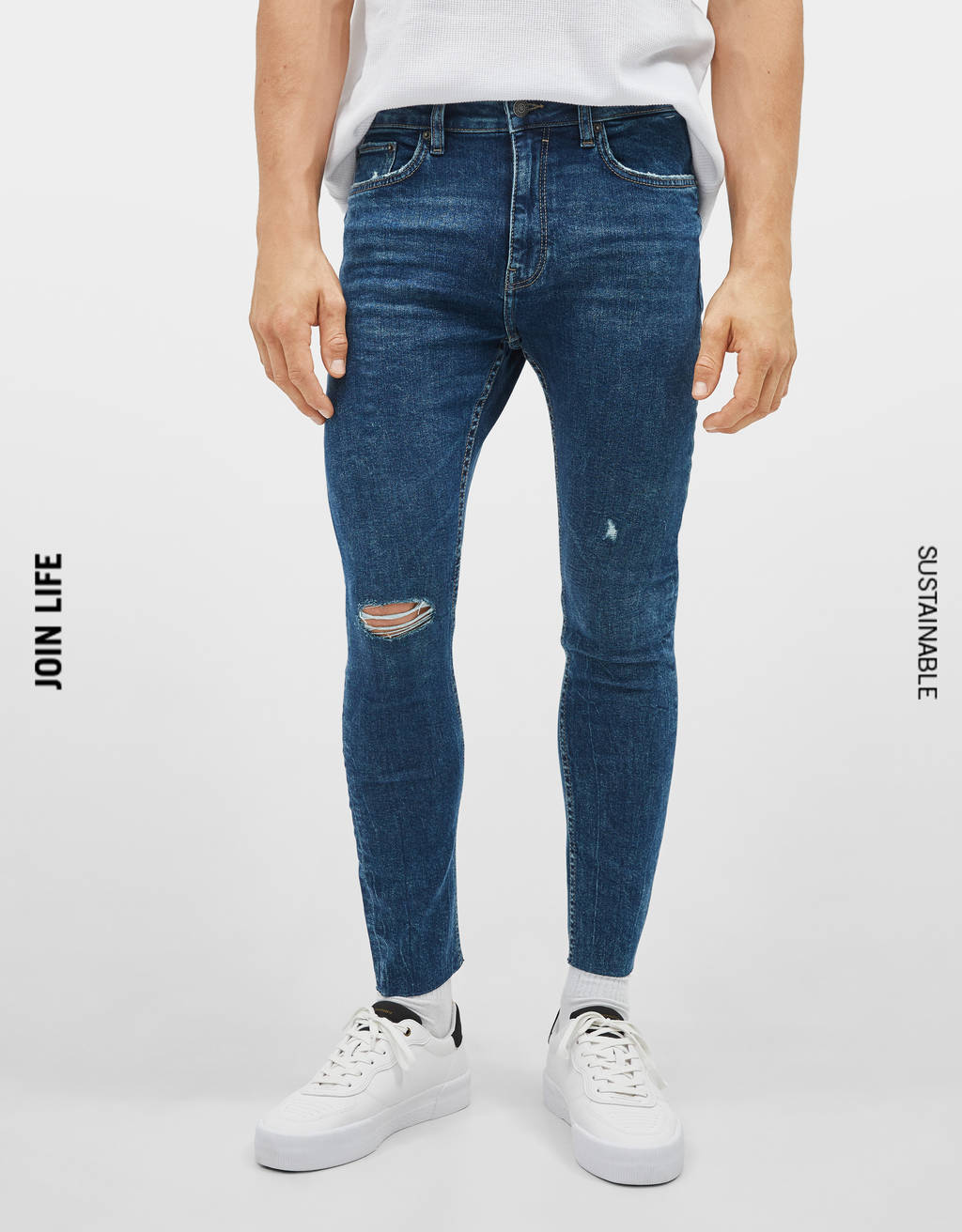 Shoptagr Sapato Tacao Fino Detalhe Elasticos By Bershka