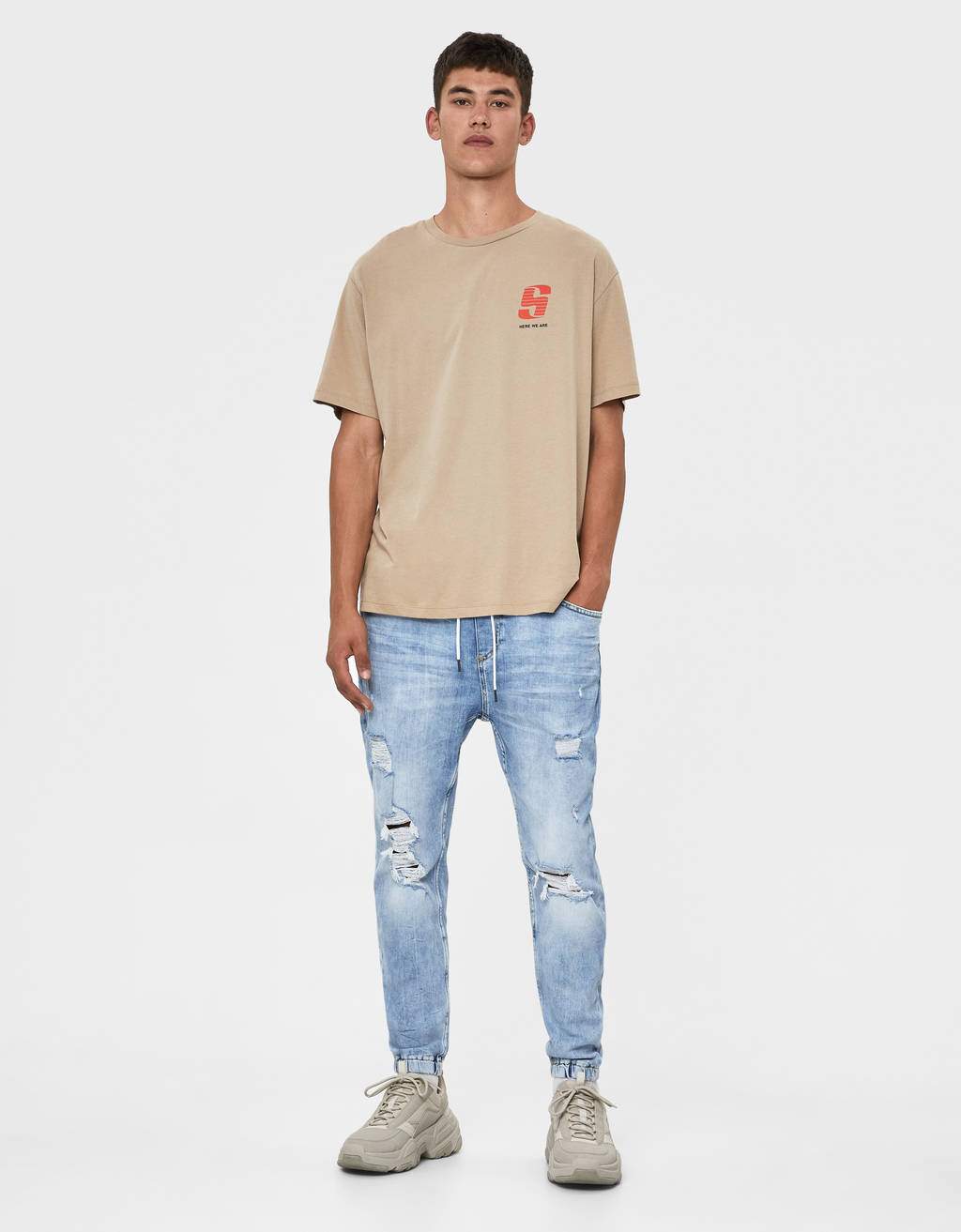 Ripped Jogger Jeans Jumpsuits Rompers Bershka United States
