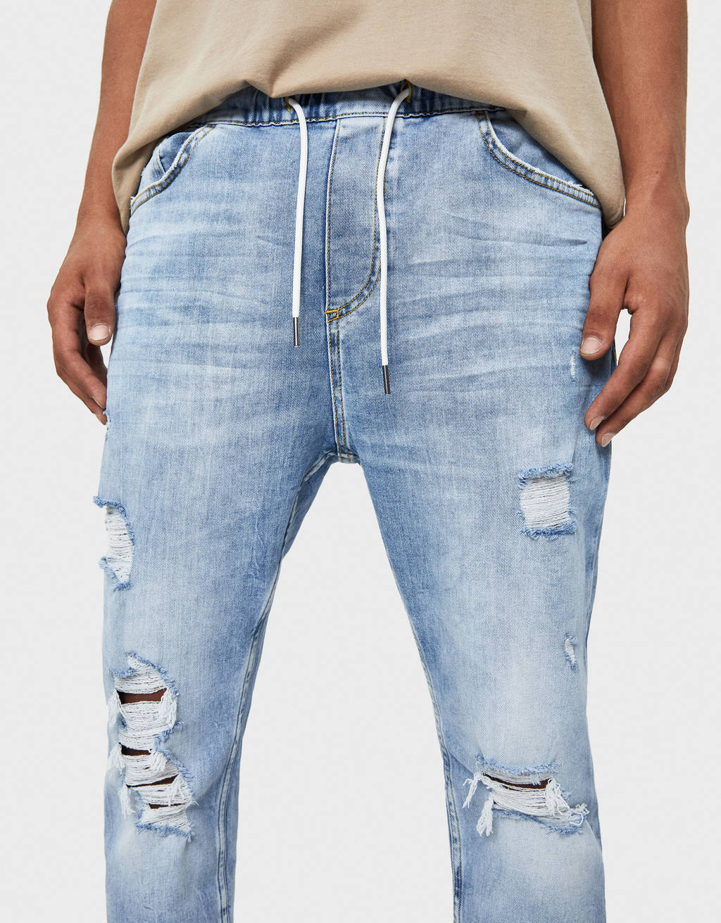 Ripped Jogger Jeans Jumpsuits Rompers Bershka United States