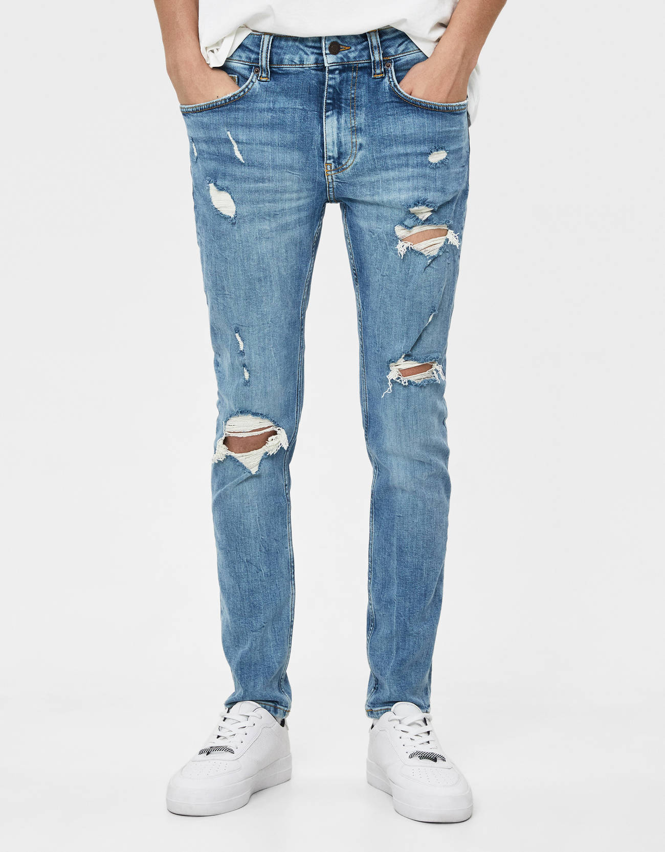 Bershka Yırtıklı Skinny Fit jean 4 Bershka Yırtıklı Skinny Fit jean 5