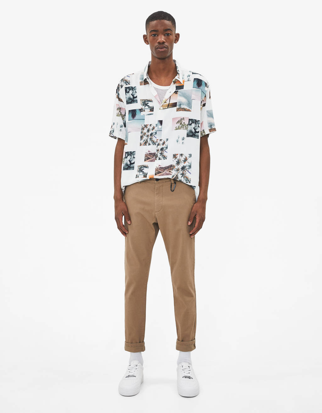 Pantalón chino Slim Fit - Chinos - Bershka Dominican Republic