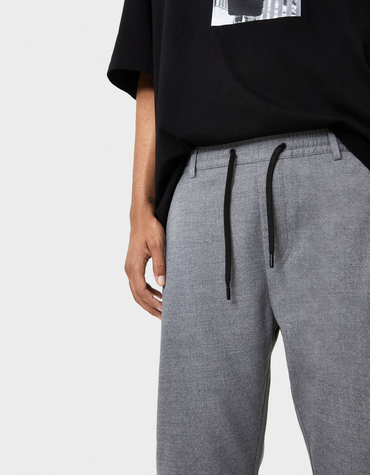 bershka white sweatpants