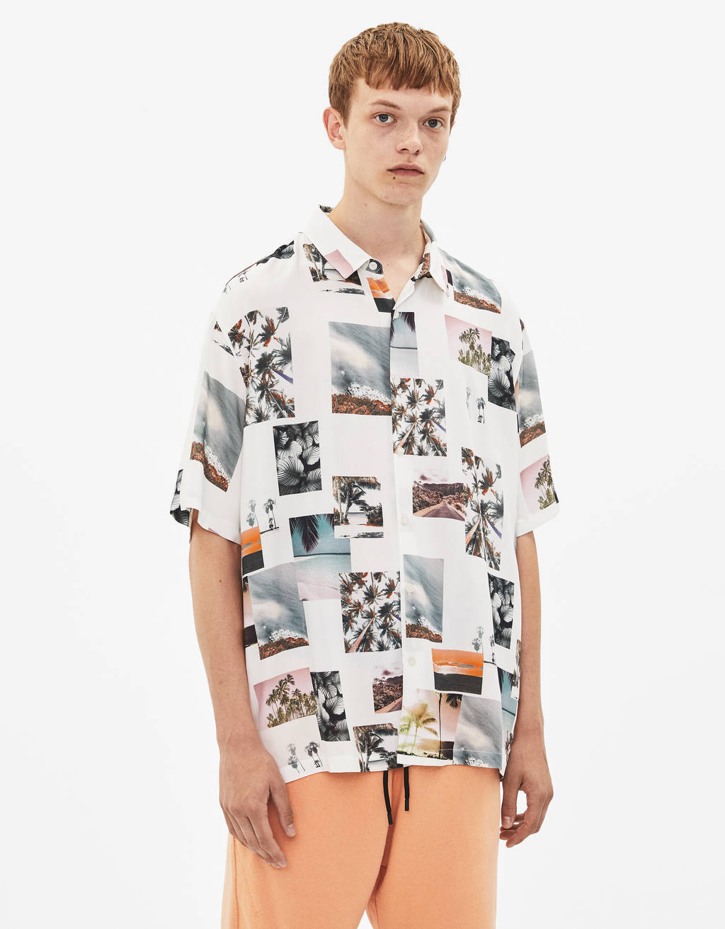 Tropical Print Shirt Sale Bershka Honduras