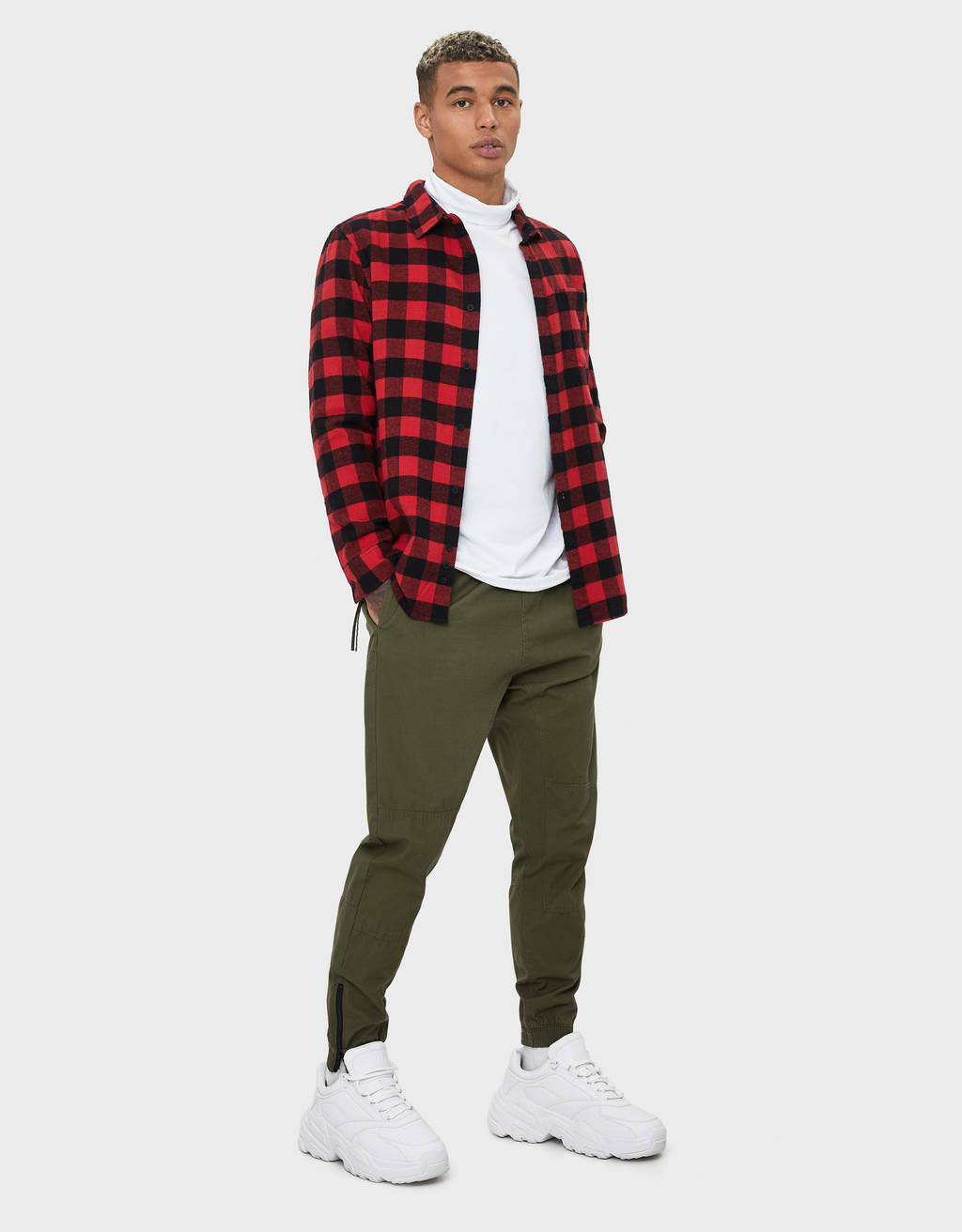 camisa manga corta hombre bershka