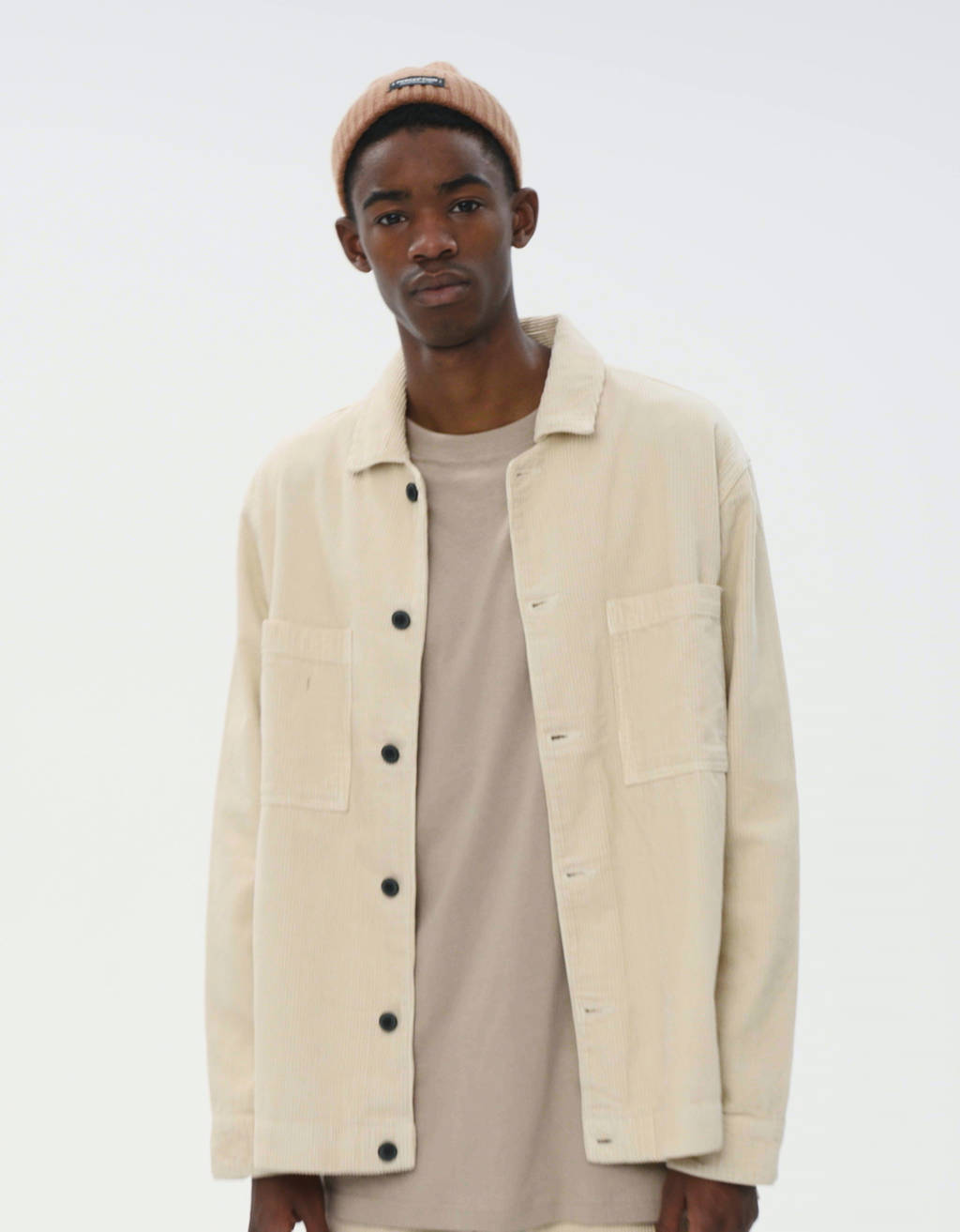 contrast corduroy overshirt