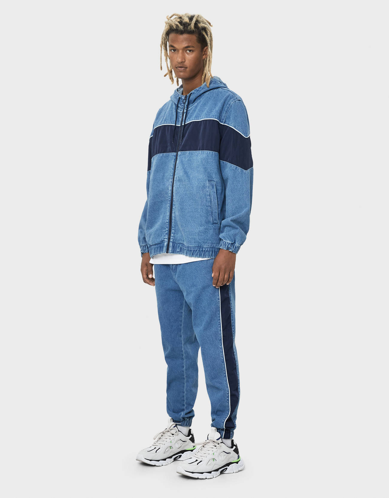 Bershka Kapüşonlu denim ceket 4 Bershka Kapüşonlu denim ceket 5