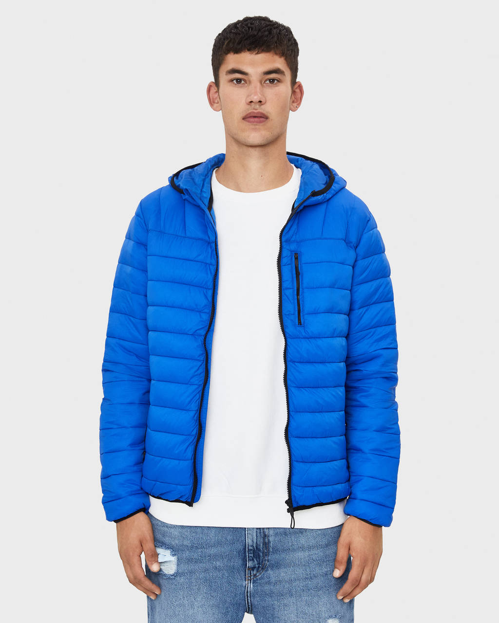 Cazadora puffy con capucha - Manga Larga - Bershka Ecuador