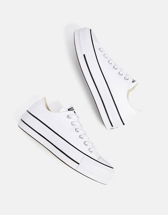 converse negras plataforma 516