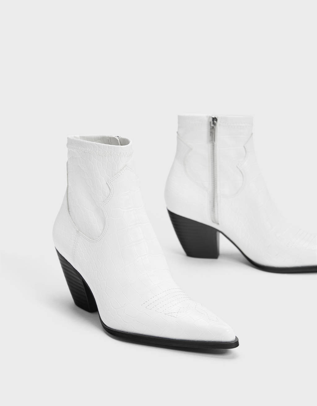 embossed cowboy ankle boots t shirts