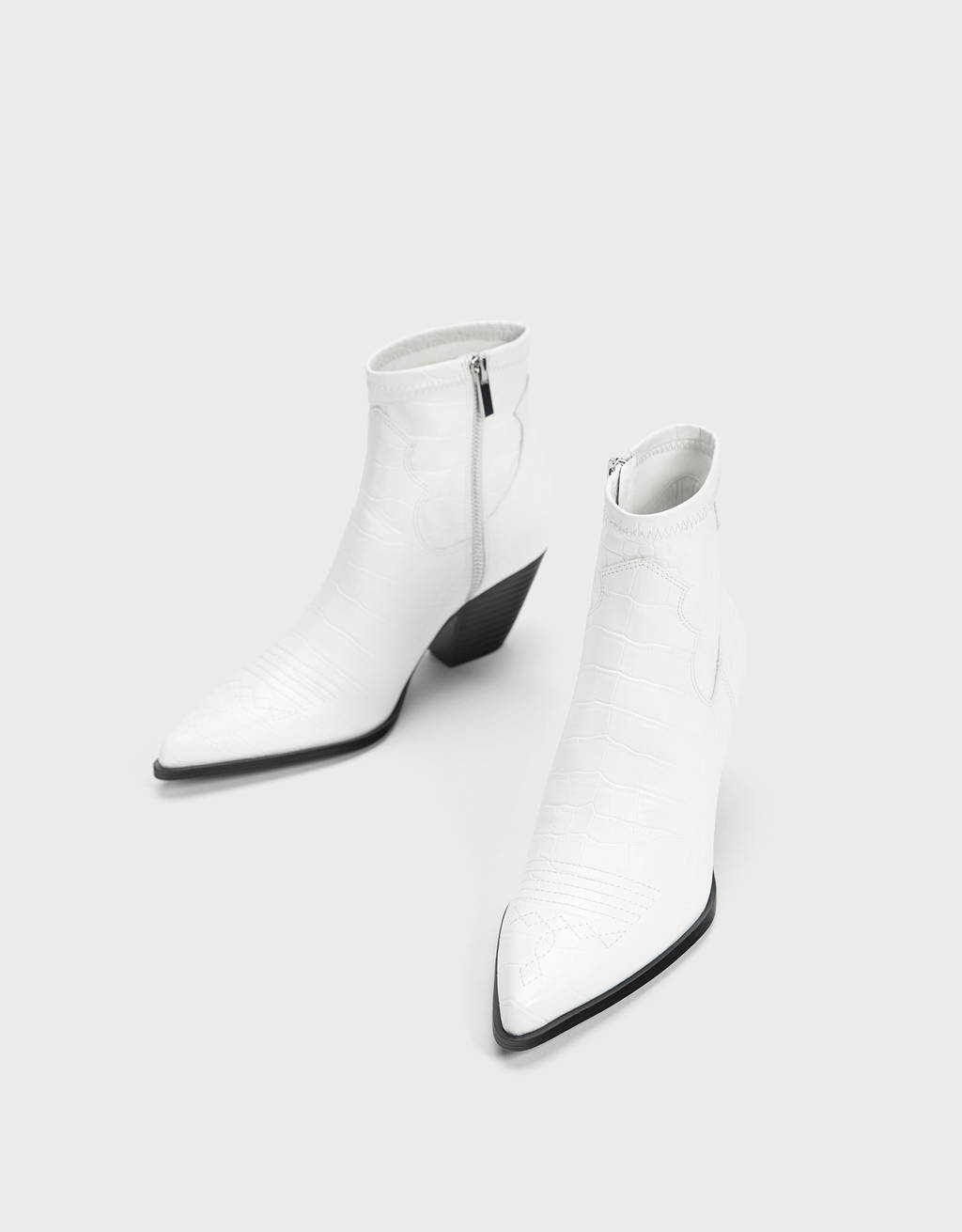 embossed cowboy ankle boots t shirts