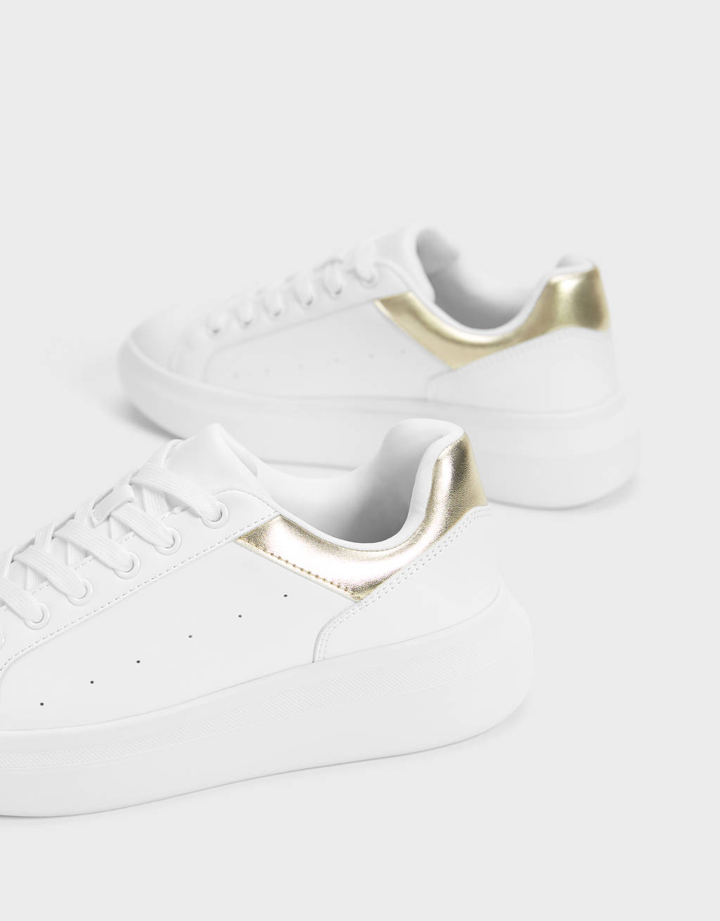 stylish white sneakers