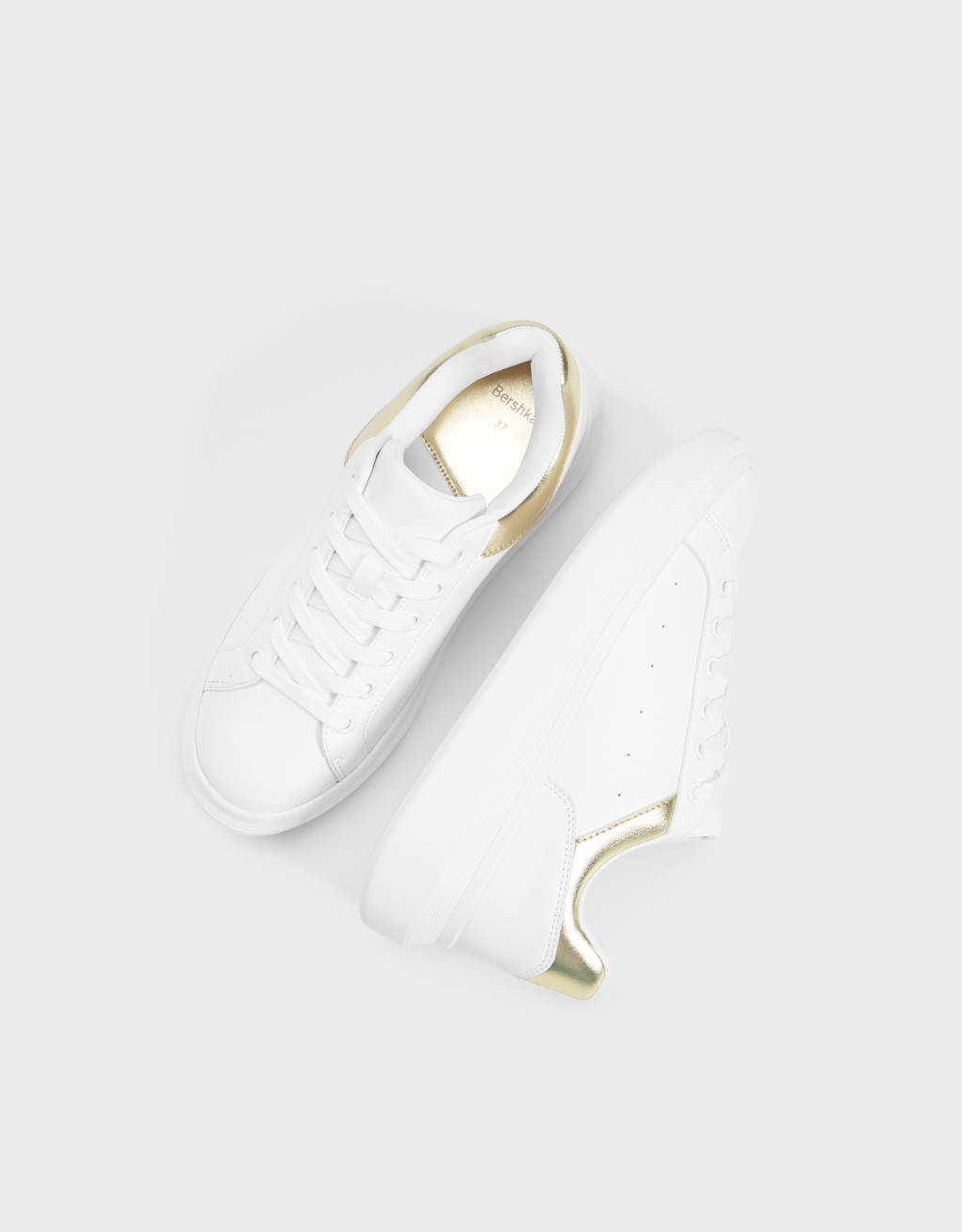 metallic platform trainers