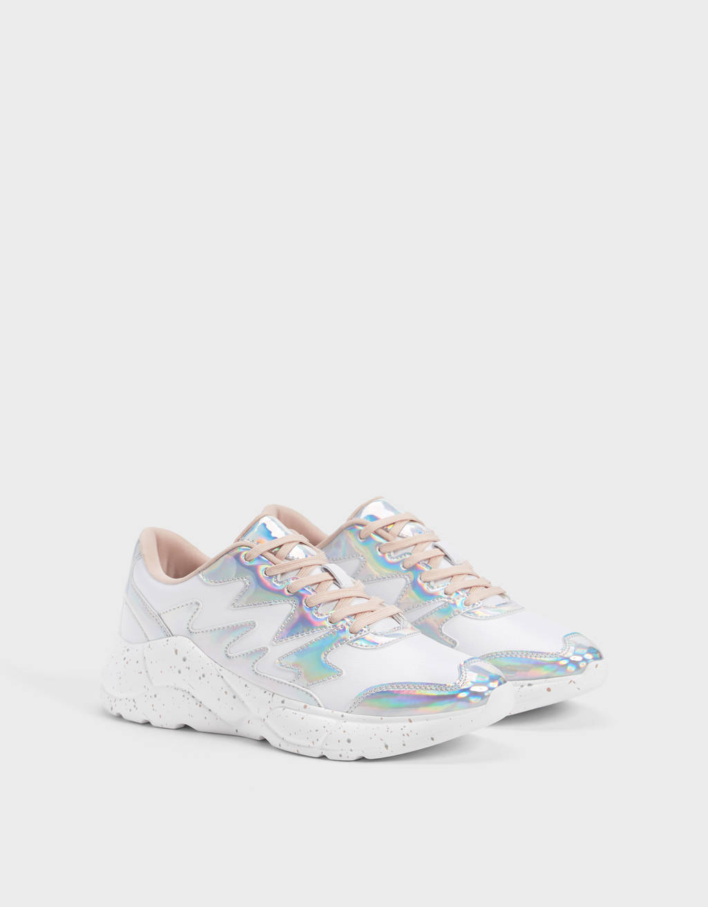 iridescent platform sneakers