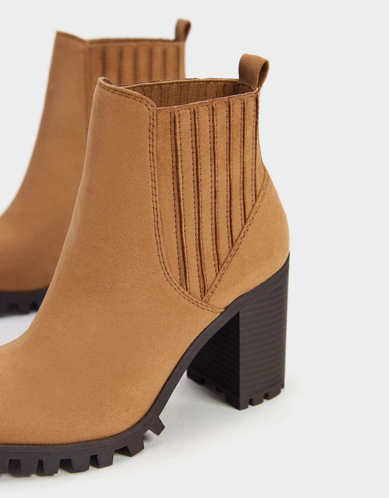bershka platform ankle boots with track sole