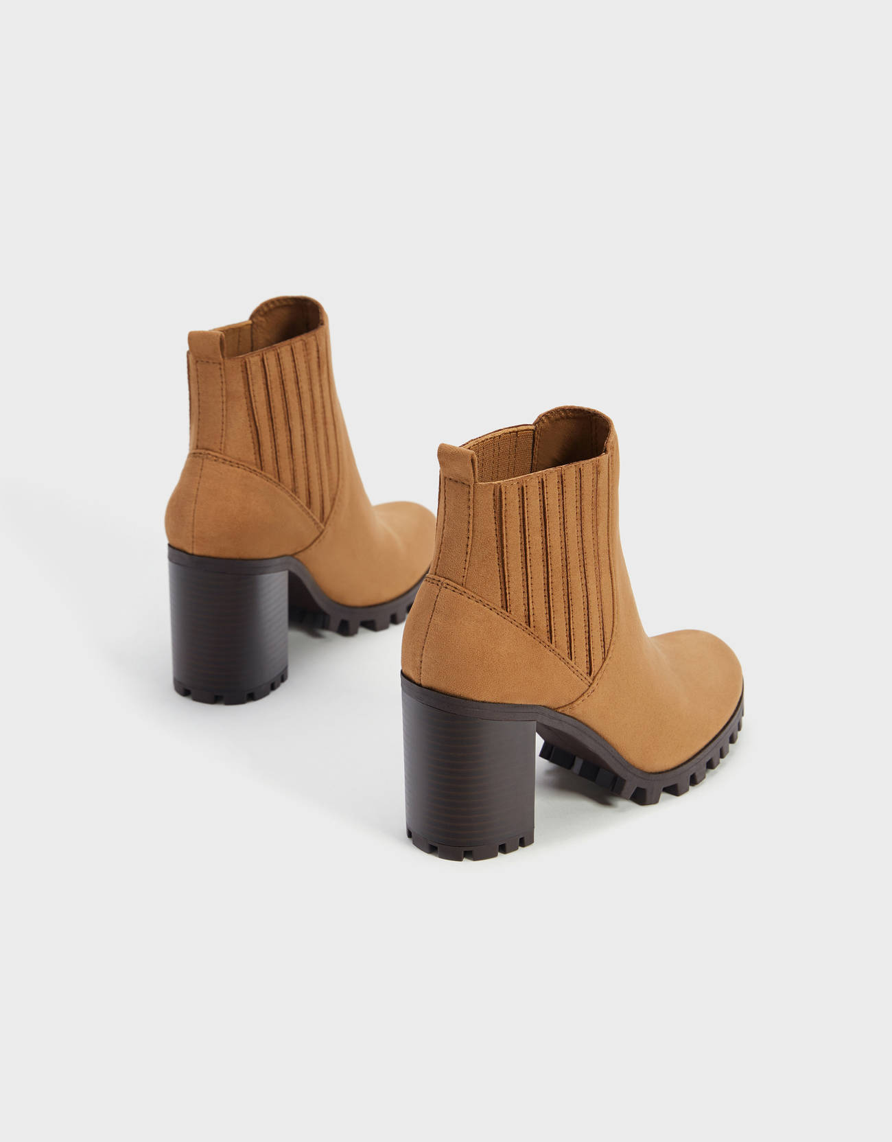 bershka platform ankle boots with track sole