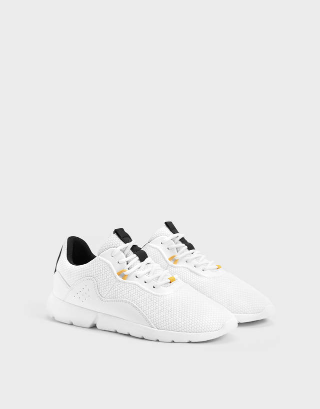Men's contrast mesh trainers - null 