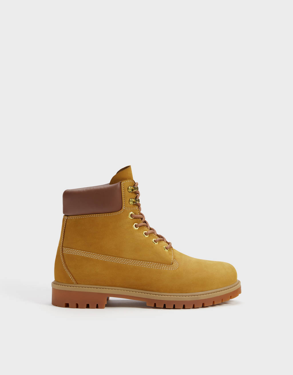 Botas PIEL montaña - Punto - Bershka El Salvador