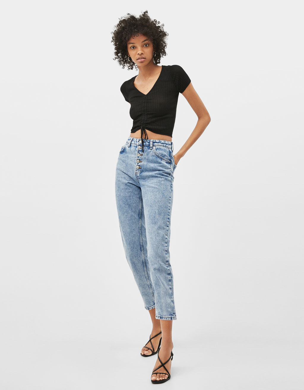 bershka high waist mom jeans