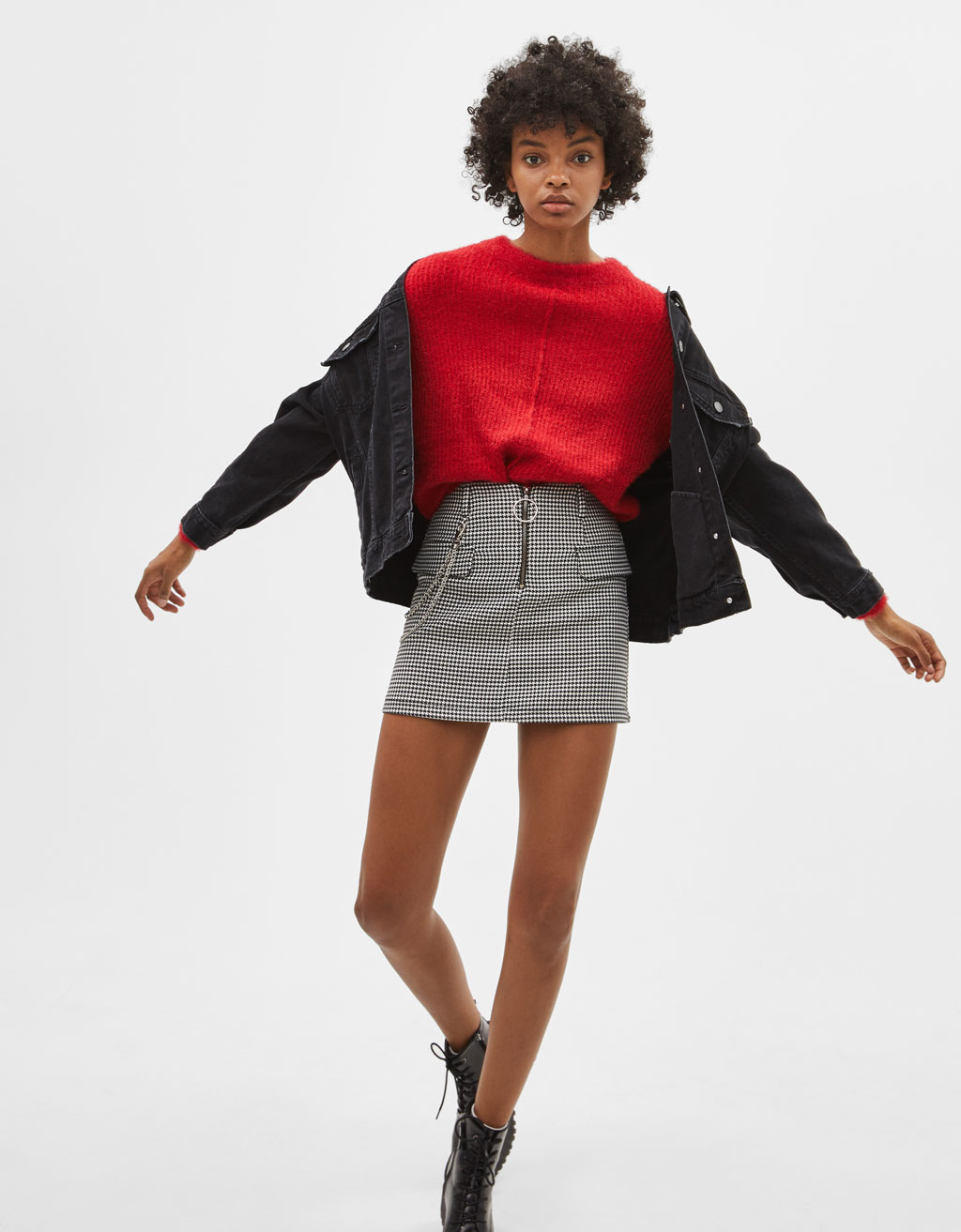 Shoptagr Kazayağı Desenli Mini Etek By Bershka