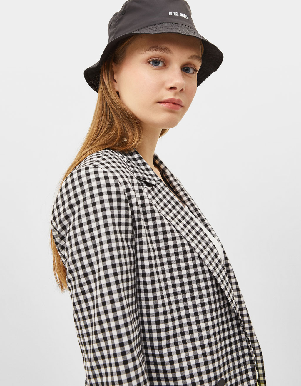 Blazer with rolled-up 3/4 sleeves