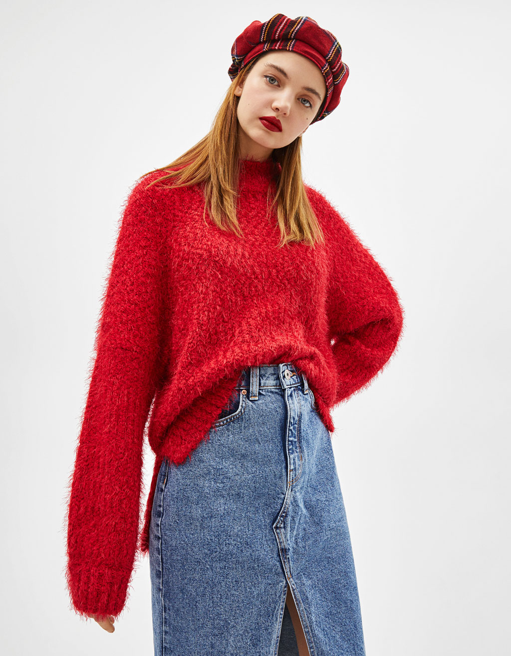bershka red jumper