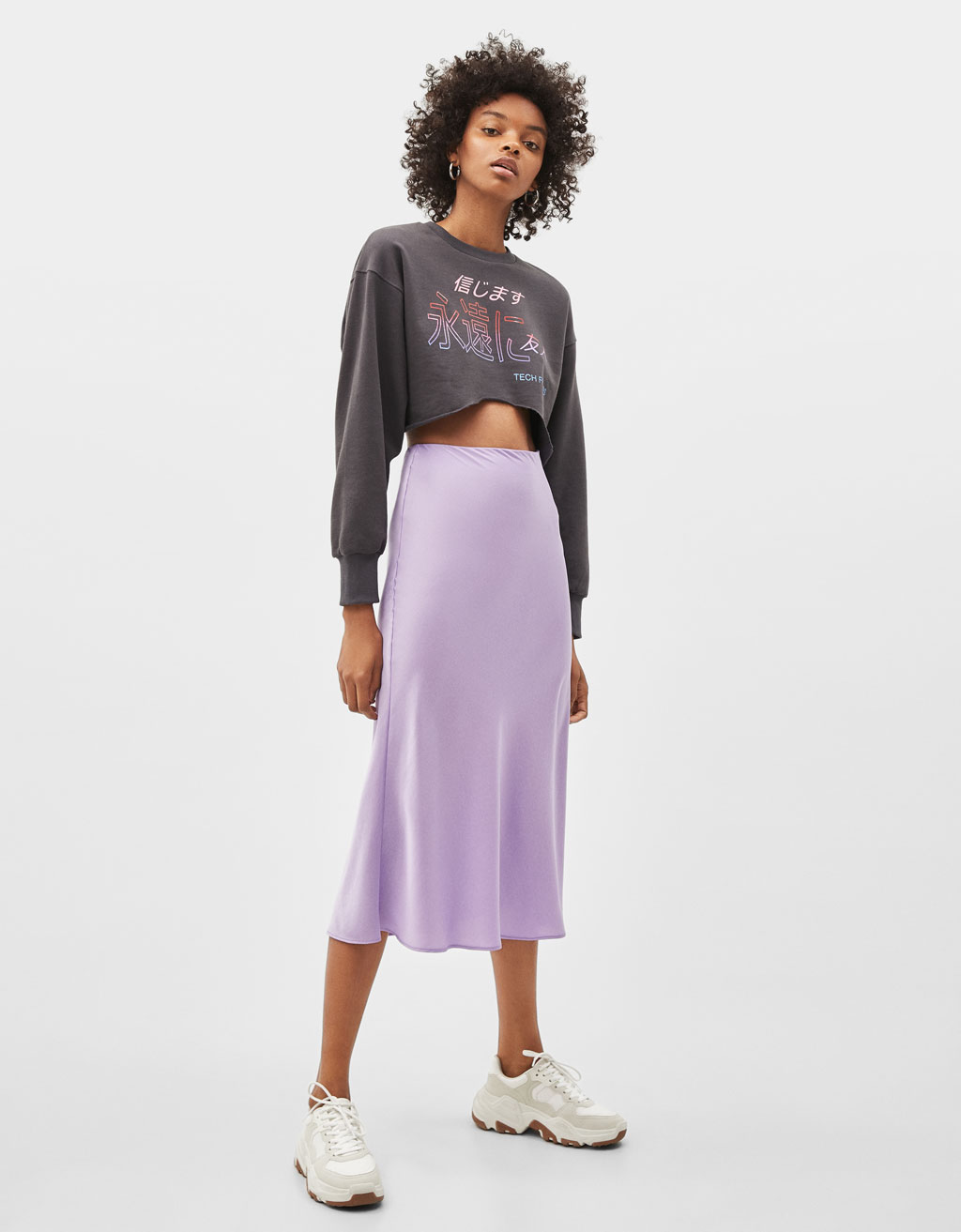 bershka crop sweatshirt