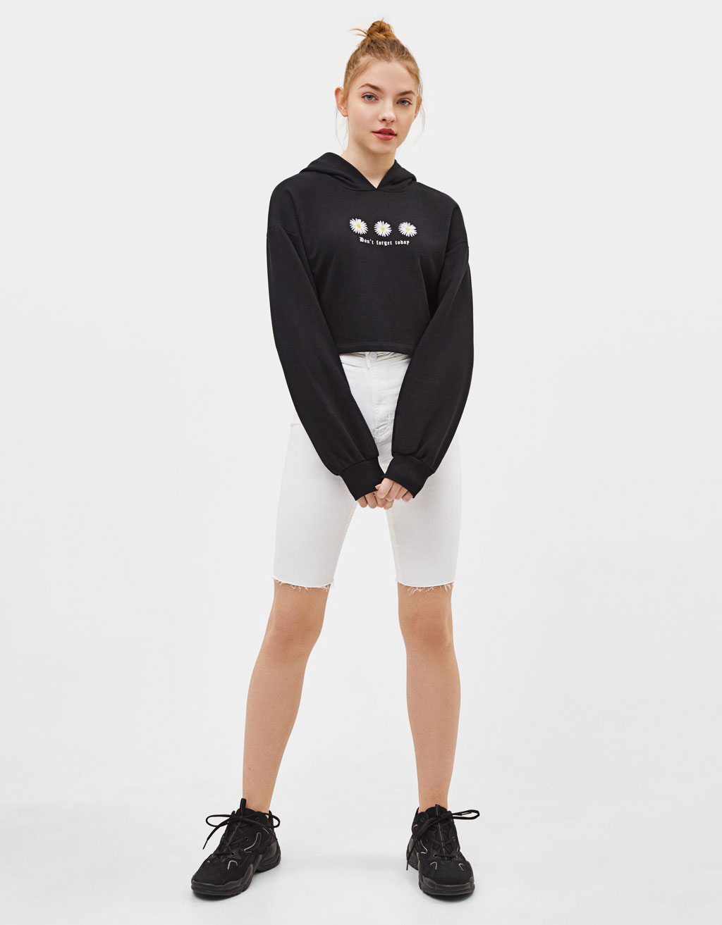 bershka cropped hoodie