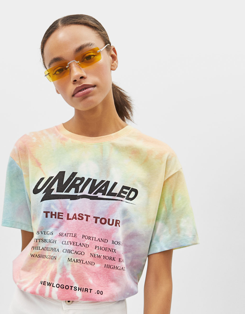 Koszulka tie-dye z napisem