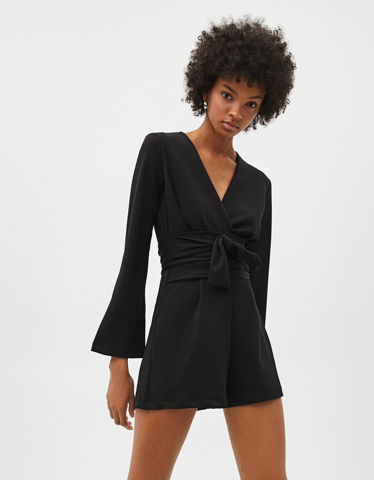 black jumpsuit bershka