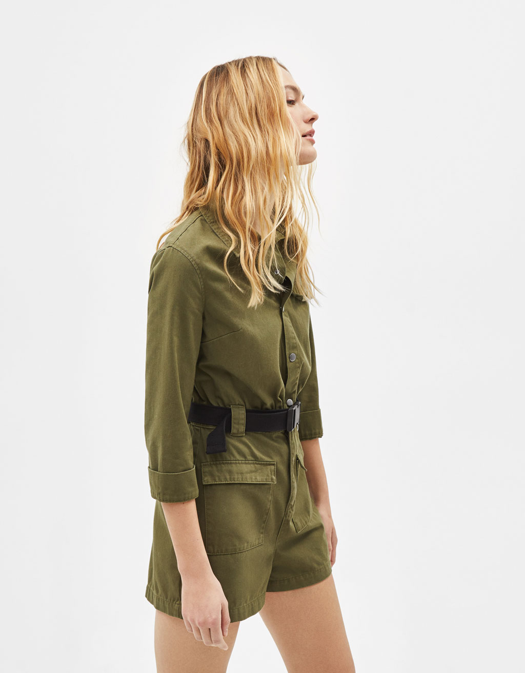 bershka utility playsuit