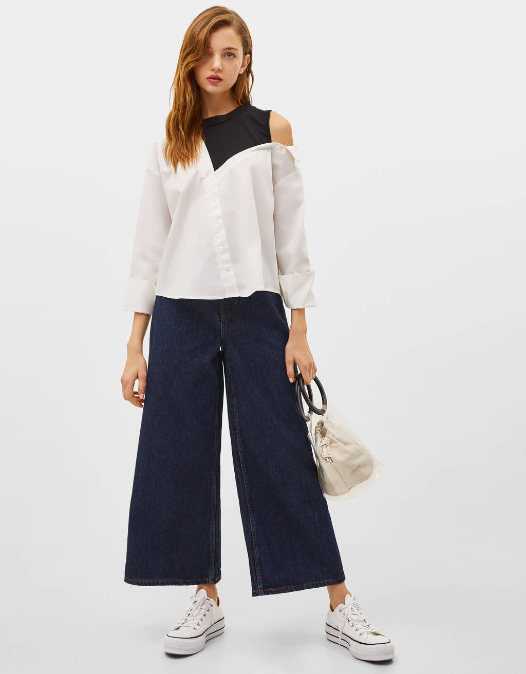 Bershka high waist jeans with denim belt Bershka high waist jeans with denim belt rome zero